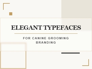 Elegant Typefaces for Canine Grooming Branding